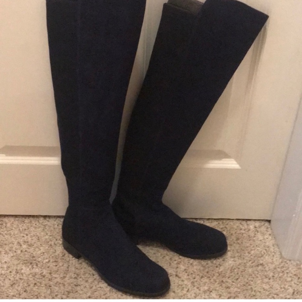 Stuart Weitzman 50/50 boot, navy, size 8